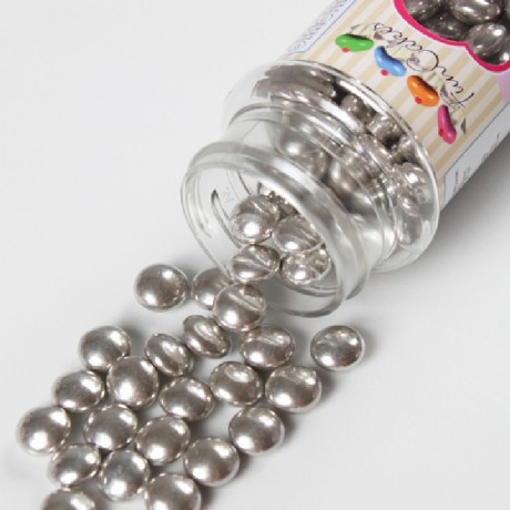 Perles plates chocolat FunCakes argent 80 g