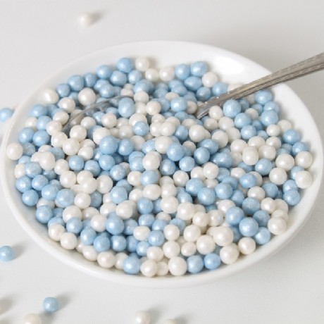 FunCakes Soft Pearls Blue and White 60g