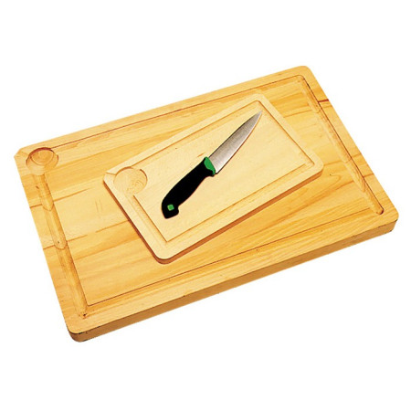 Planche à découper hêtre avec rigole 400 x 240 mm