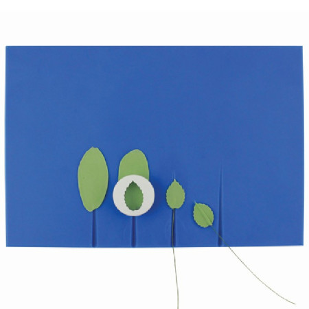 Planche PME rainurée 25 x 17 cm (fleurs, feuilles)