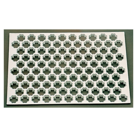 Plaque 60 découpoirs trèfles à 4 feuilles Ø 45 mm