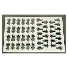 Christmas tree and shooting star 50 cutter sheets ABS L 66/80 mm