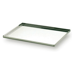 Oven sheet with lip stainless steel 530 x 325 mm