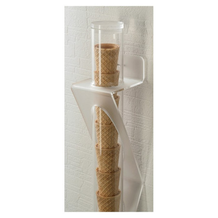 Wall mounted ice-cream cone holder