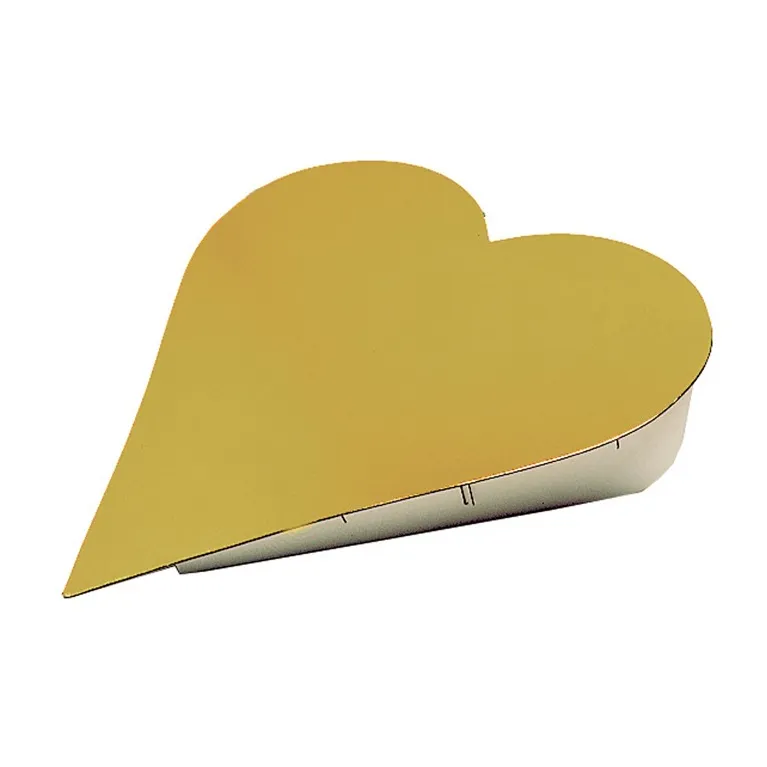 Gilded cardboard display shape heart