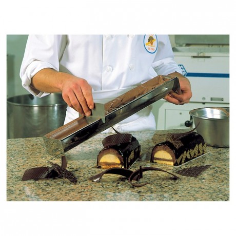 Raclette à bûche 122 x 80 mm en inox