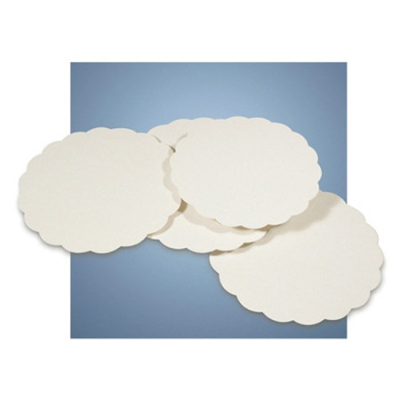 Rond festonné tout bois blanc Ø 320 mm (lot de 250)