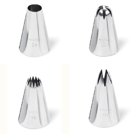 Set de décoration à cupcakes Wilton 4 douilles et 8 poches à douilles jetables 30 cm