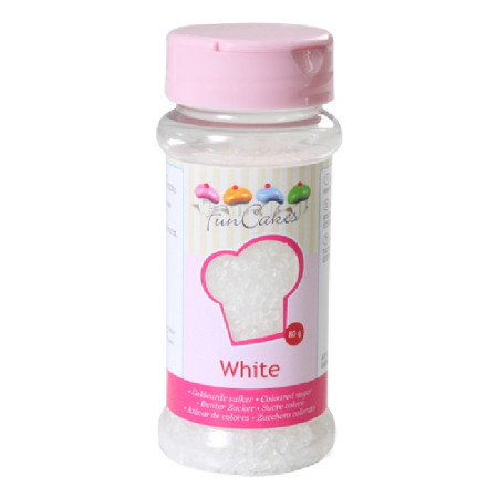 Sucre coloré FunCakes blanc 80 g