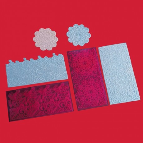 Tapis relief à pâte à sucre FMM Filigree Lace 2 pièces