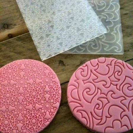 Tapis relief à pâte à sucre FMM Vintage Lace 2 pièces