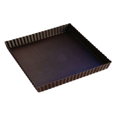 Square fluted tart mould non-stick 230x230 mm (pack of 3)
