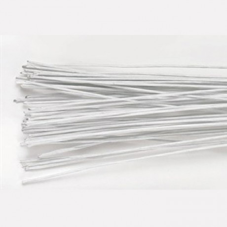 Tiges pour fleurs calibre 22 Culpitt blanc 20 pièces