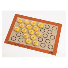 Non-stick mat for 28 macaroons Ø 35 mm 375 x 275 mm