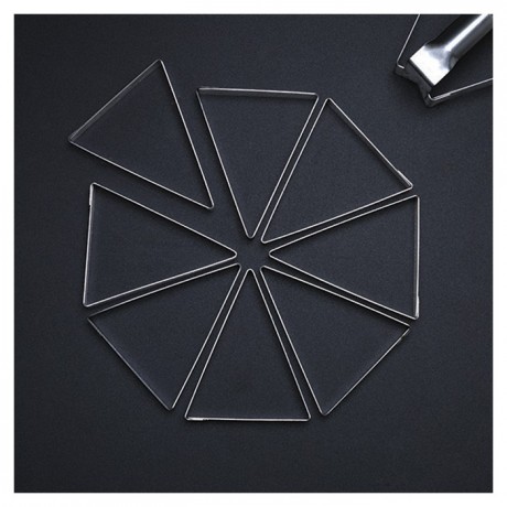 Triangle à tartelette Mozaik inox 120 x 98 x 20 mm (lot de 8)