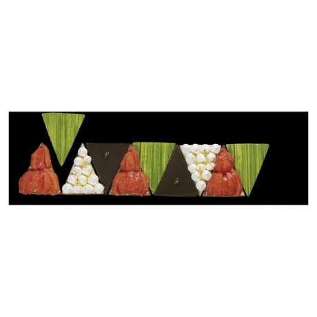 Triangle à tartelette Mozaik inox 120 x 98 x 20 mm (lot de 8)