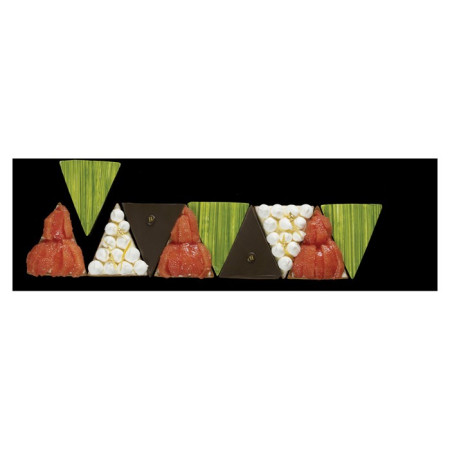Triangle à tartelette Mozaik inox 120 x 98 x 20 mm (lot de 8)