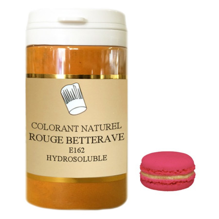 Colorant poudre hydrosoluble naturel rouge betterave 1 kg