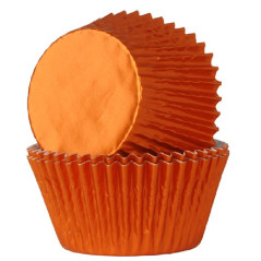 House of Marie Baking Cups Foil Orange pk/24