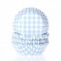 Caissettes House of Marie Gingham Pastel Blue 50 pièces