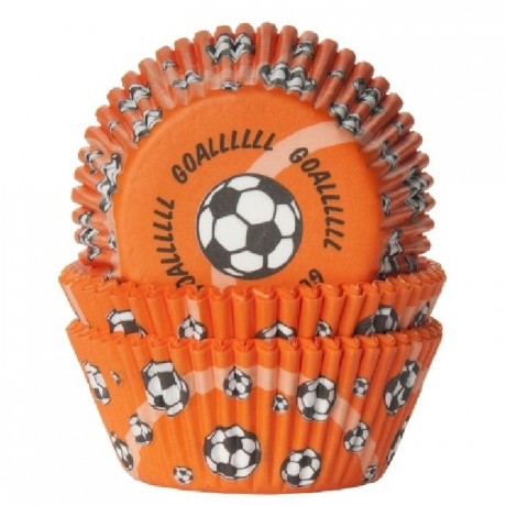Caissettes House of Marie Soccer Orange 50 pièces