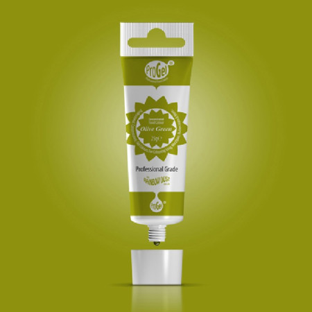 Colorant alimentaire en gel ProGel Rainbow Dust Olive Green 25 g