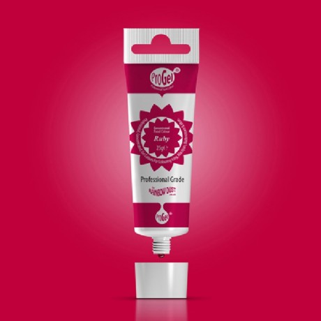 Colorant alimentaire en gel ProGel Rainbow Dust Ruby 25 g