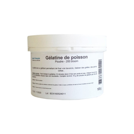 Gélatine de poisson en poudre 200 Bloom 100 g