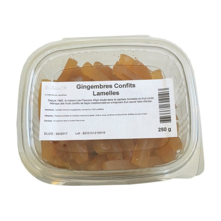 Gingembres confits lamelles 250 g