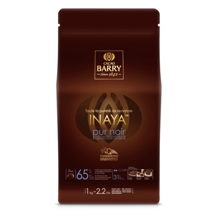 Inaya 65% Q-Fermentation chocolat noir de couverture pistoles 1 kg