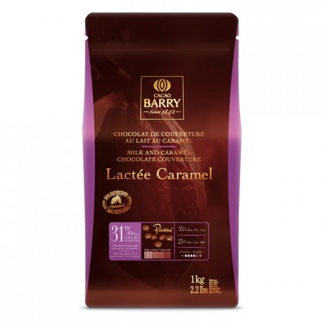 Lactée Caramel 31,2% chocolat lait de couverture pistoles 1 kg