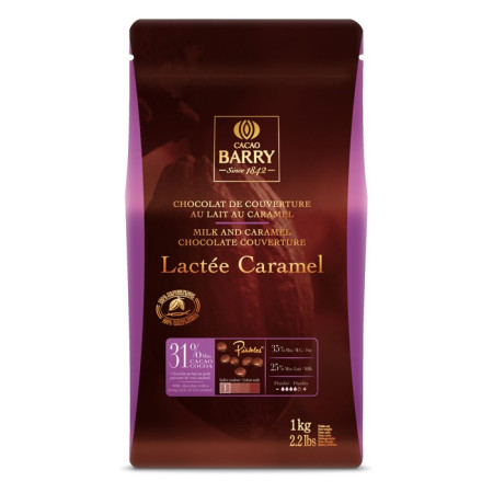 Lactée caramel 31,2% milk chocolate couverture 1 kg