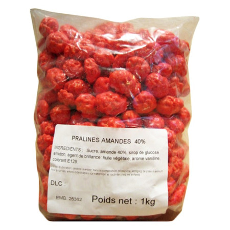 Pralines rose amande 40% entières 1 kg