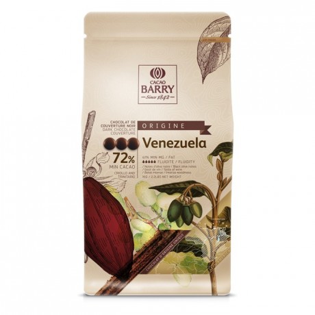 Venezuela 72% Origine Rare chocolat noir de couverture pistoles 1 kg