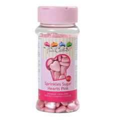 Coeurs en sucre FunCakes rose 80 g