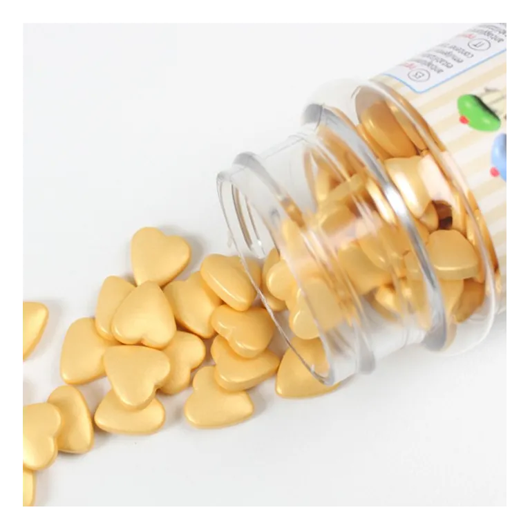 FunCakes Sugar Hearts Gold 80g