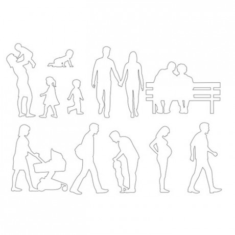 Découpoirs Patchwork silhouette famille