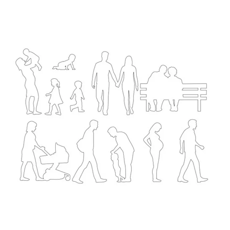 Découpoirs Patchwork silhouette famille