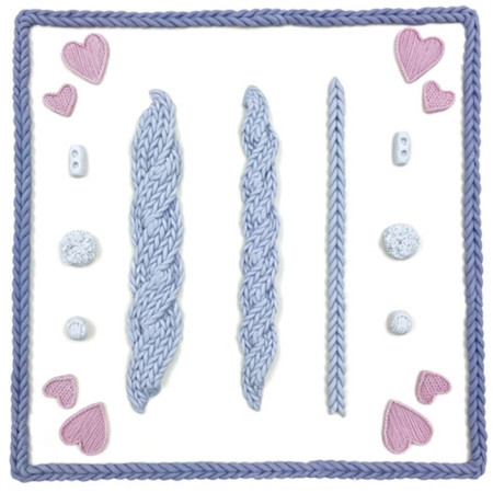 Karen Davies Silicone Mould - Cable Knit by Alice