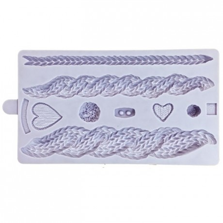 Karen Davies Silicone Mould - Cable Knit by Alice