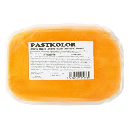 Pâte à sucre PastKolor jaune sombre 1 kg