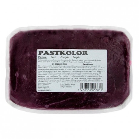 Pâte à sucre PastKolor pourpre 1 kg