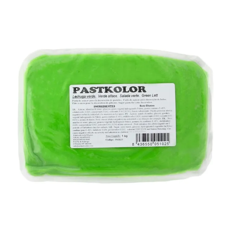 Pâte à sucre PastKolor vert salade 1 kg
