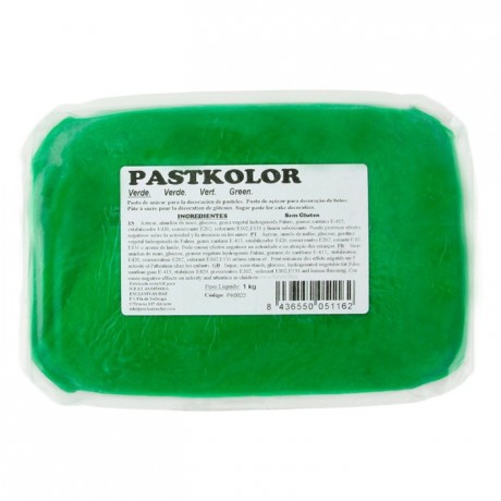 Pâte à sucre PastKolor vert 1 kg