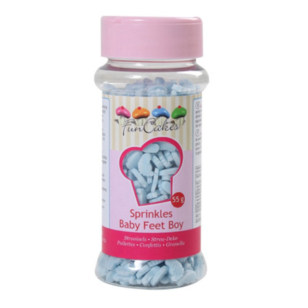 Pieds de bébé garçon en sucre FunCakes 55 g