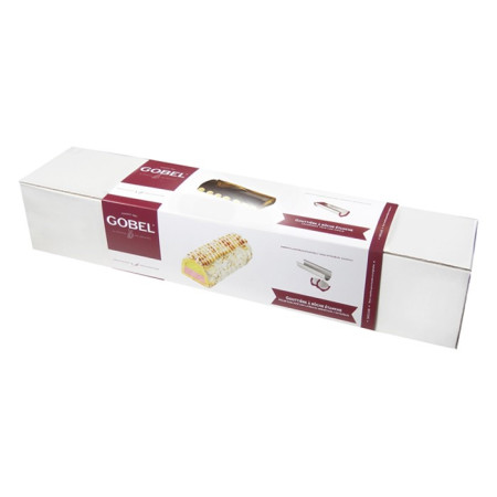 Gouttière à bûche arrondie à embouts amovibles inox L500 mm