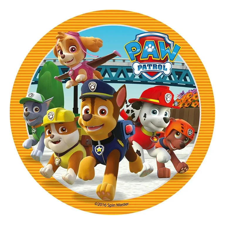 Sugar paste disc Paw Patrol 22 cm