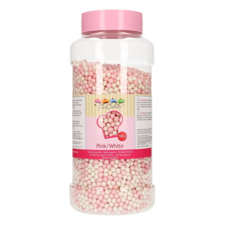 Perles tendres FunCakes roses et blanches 500 g