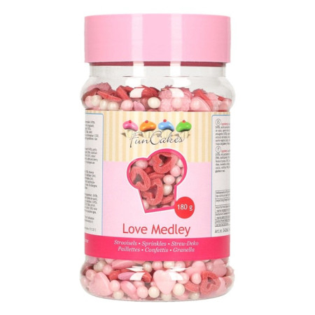 Sucre coloré FunCakes Love 180 g