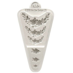 Moule silicone Katy Sue pour pâte à sucre couronne de rose